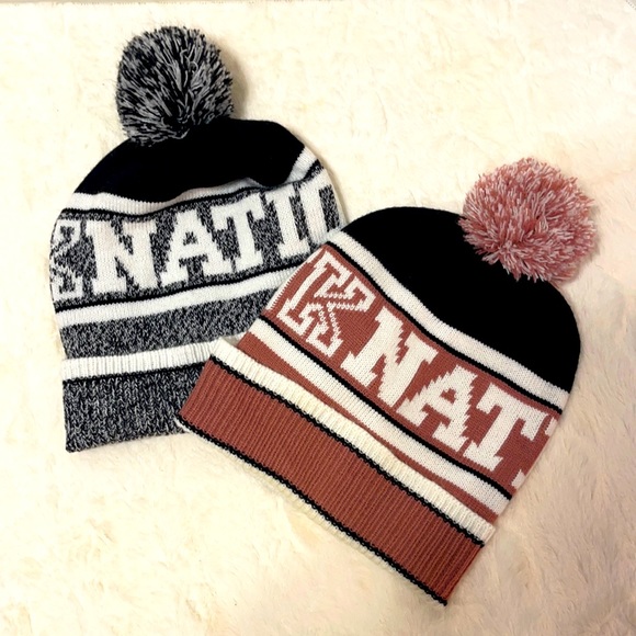 PINK Victoria's Secret Accessories - Set/2 Victoria’s Secret PINK Nation Beanie hats.